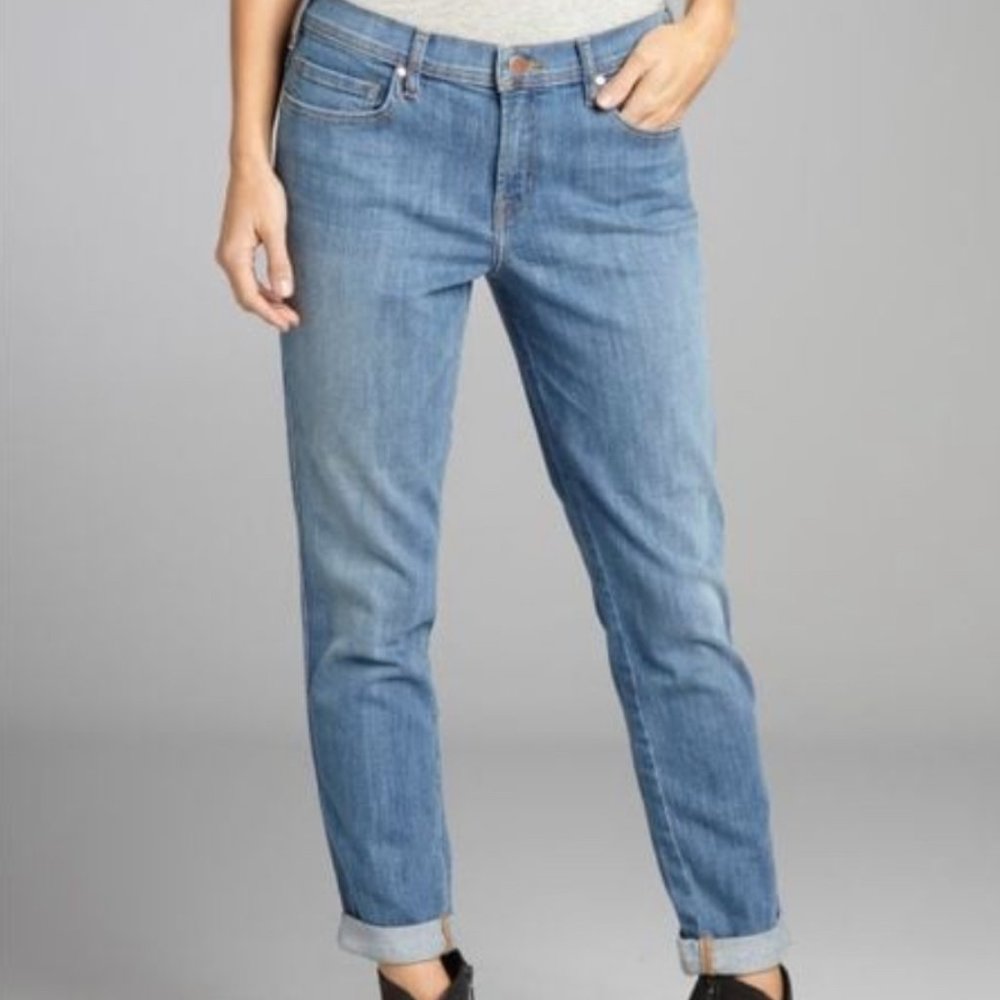 Genetic Denim 'Lost Boys' slim cropped cuffed stretch jean=clean med blue wash